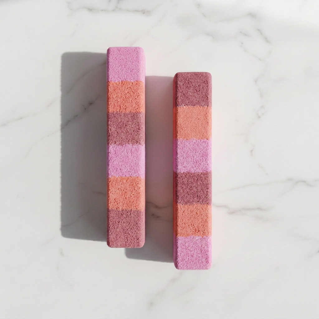 Pink and coral bath bars