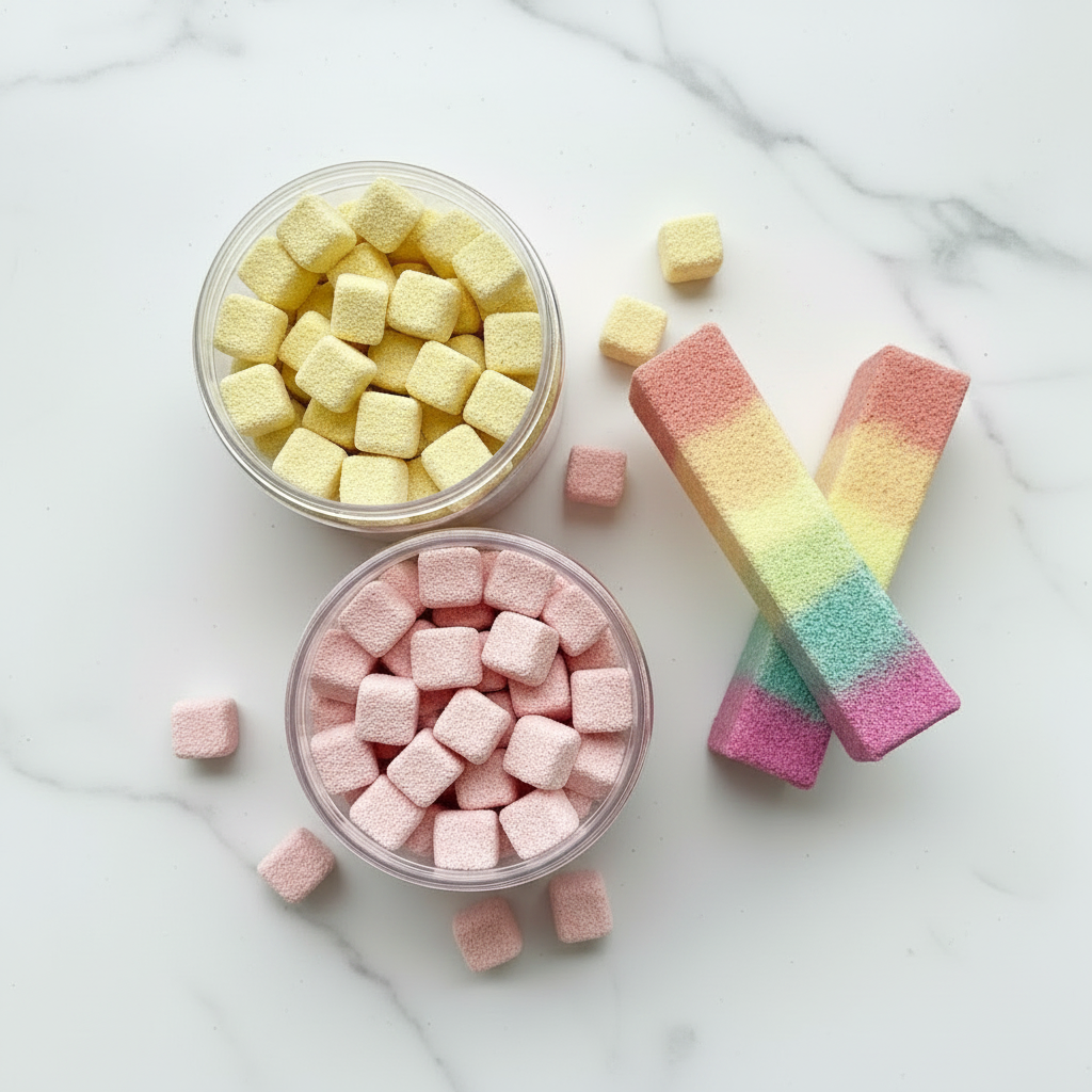 Bath Bomb Embeds – Soft Yellow & Pink