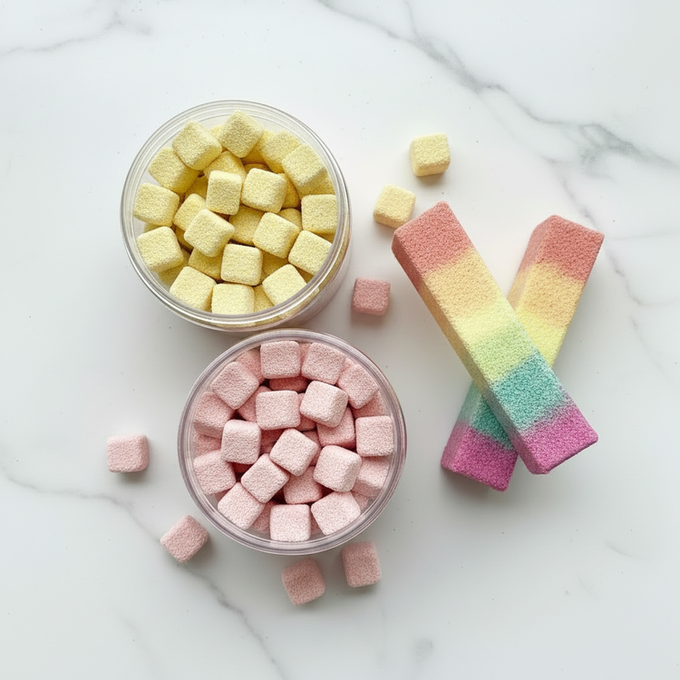 Bath Bomb Embeds – Soft Yellow & Pink