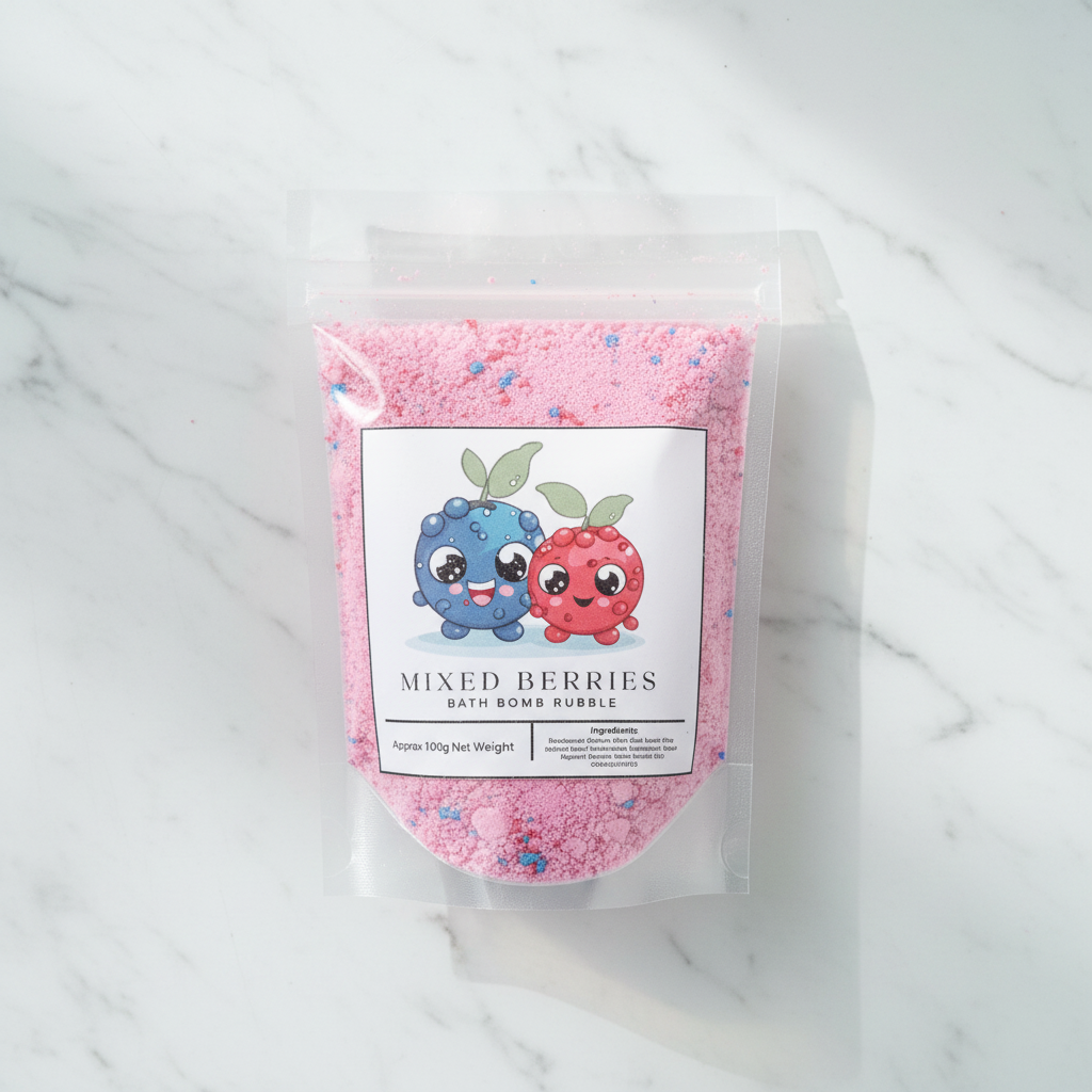 Mixed Berries pouch with preserved contents