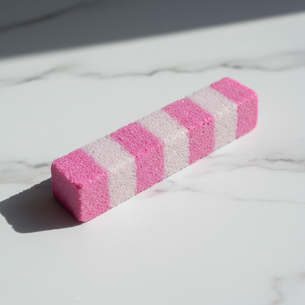 Pink and white layered bath bar