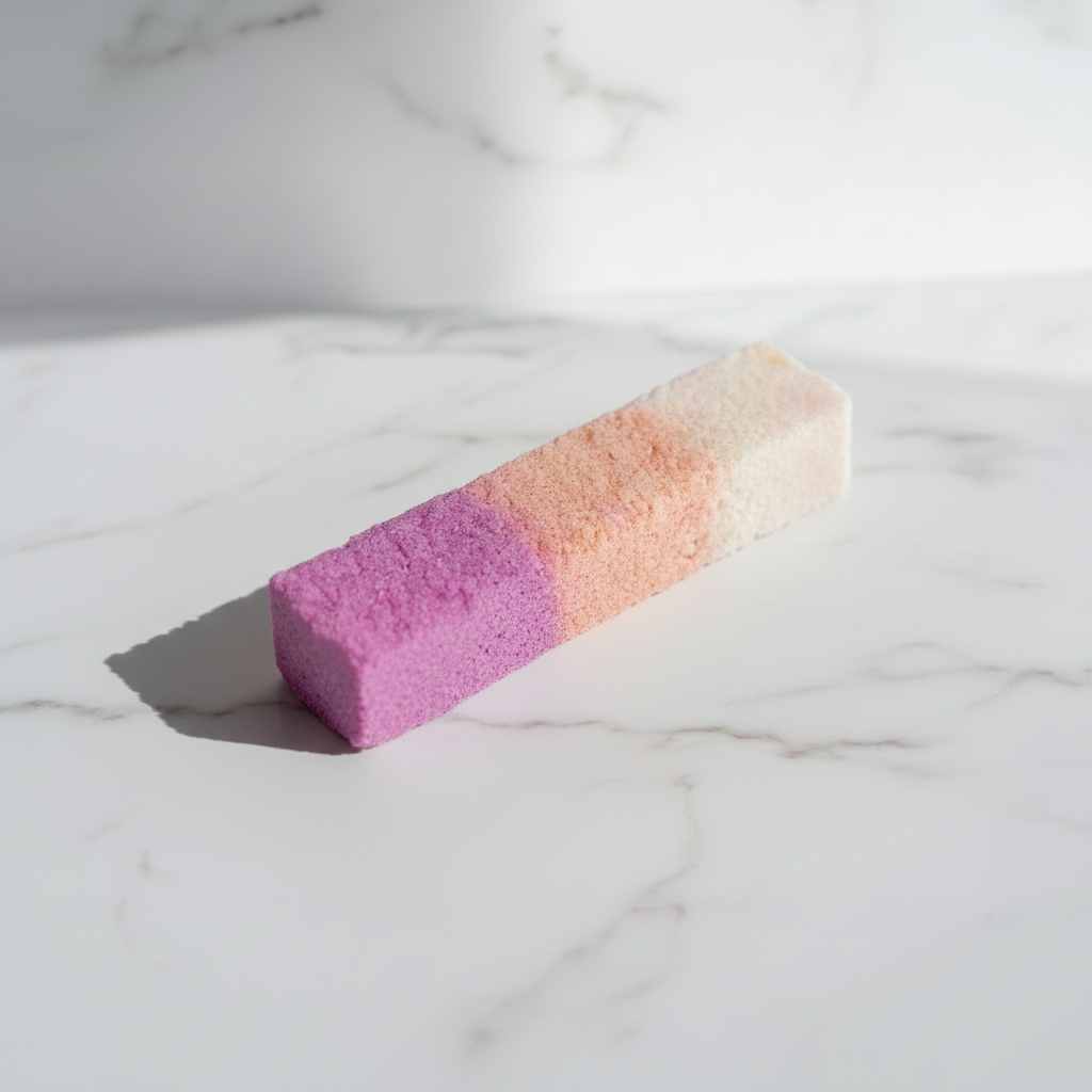 Single layered bath bar on marble