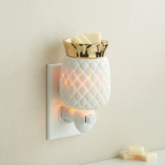 White Pineapple Plug-In Warmer - Linen